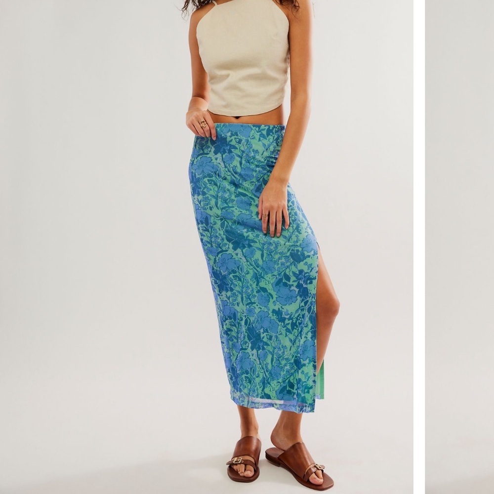 Free people Rosalie mesh midi skirt